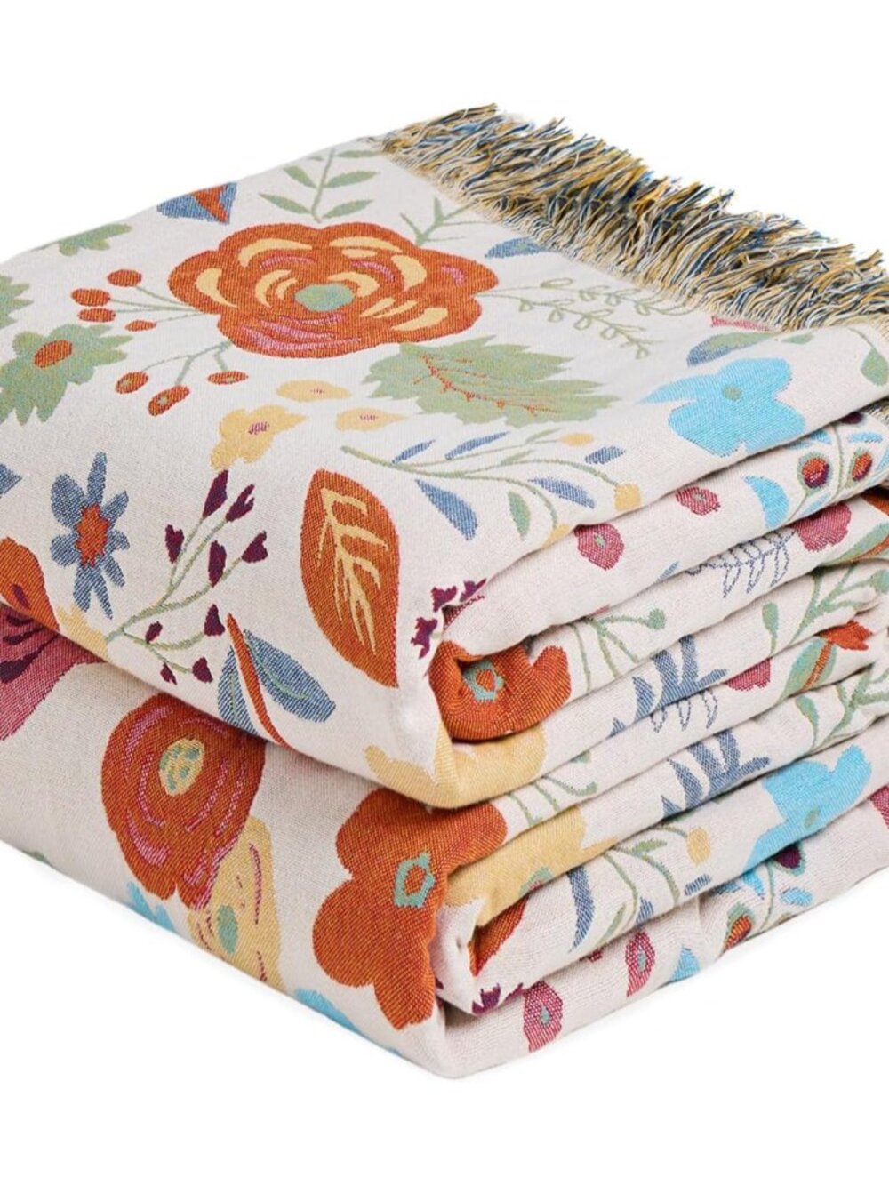 Boho Throw Blanket for Couch - 100% Cotton 50"x60" Blankets Women